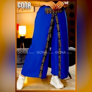 GONA Fashion Wide-Leg Wrap Pants  skirt – 100%